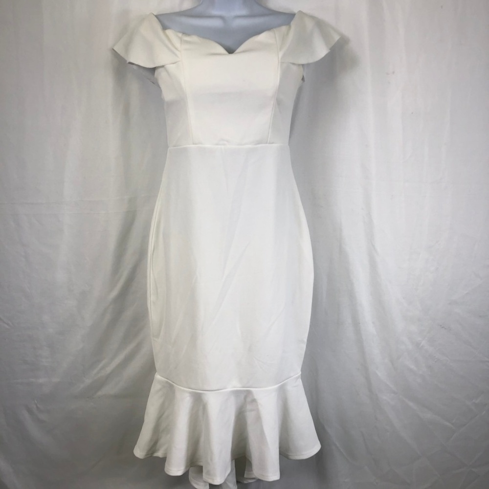 Love Nickie Lew Off Shoulder White Dress